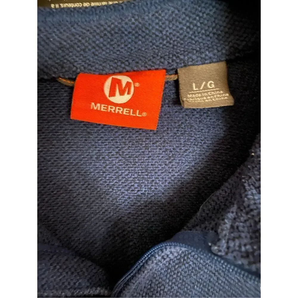 Merrell men’s long sleeve navy blue half zip sweater S/L ￼